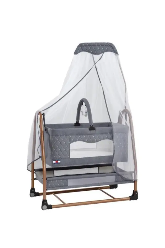 Dreamy Lace Basket Cradle Rocking Baby Crib Lace Crib - 1