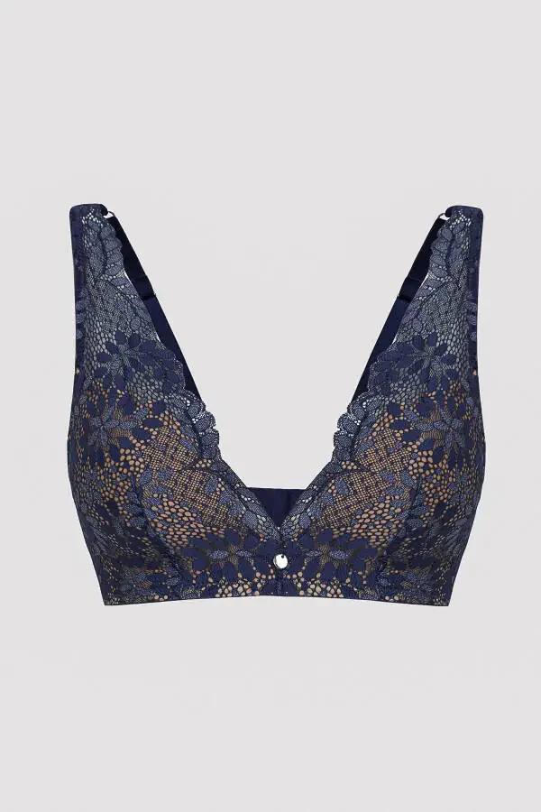 Dreamy Push Up Supported Navy Blue Bra - 9