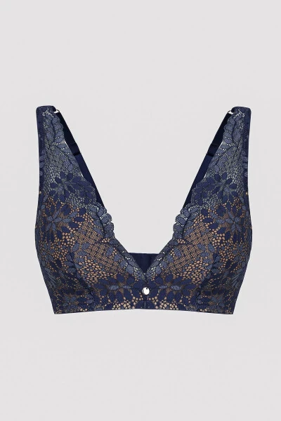 Dreamy Push Up Supported Navy Blue Bra - 3