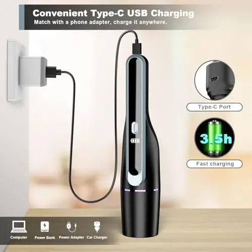 DRECELL simsiz qo'lda ishlatiladigan changyutgich, cho'tkasiz motorli va 14000Pa so'rg'ichli avtomobil changyutgichi, 1,2 funt yengil, LED yoritgichi, avtomobil uyi uchun ingichka mini changyutgich - 6