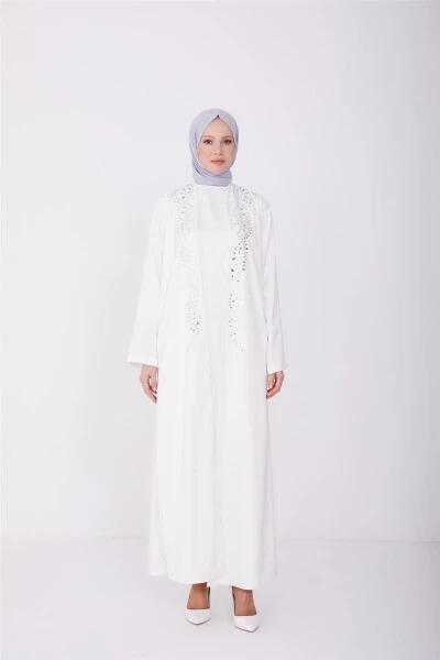 Dress That Looks Like a Bejeweled Suit 23y9601 White - ARMINE