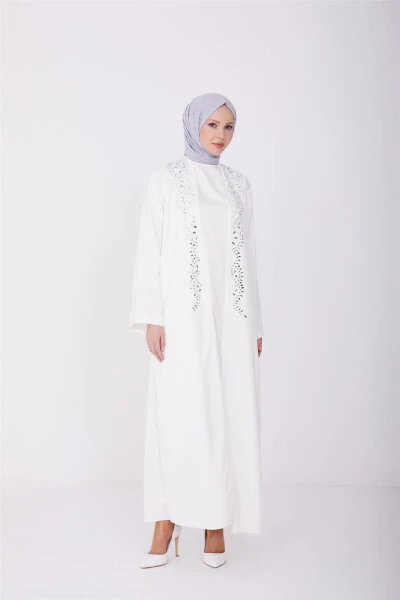 Dress That Looks Like a Bejeweled Suit 23y9601 White - ARMINE (1)