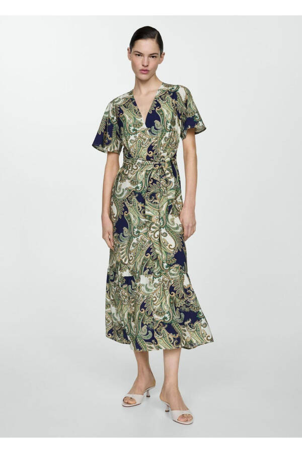 Dress with Patterned Bows - 2