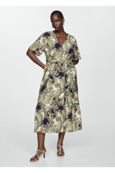 Dress with Patterned Bows - 5