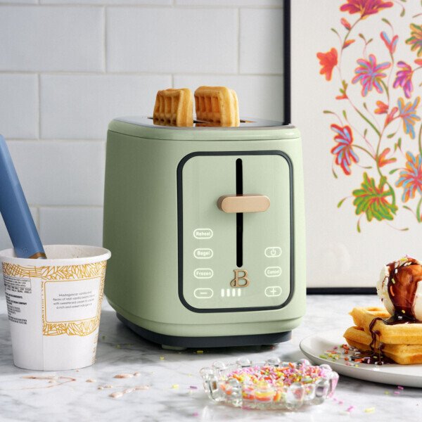Beautiful 2 Slice Toaster with Touch-Activated Display, Sage Green by Drew Barrymore-SAGEGREEN - BEAUTIFUL (1)