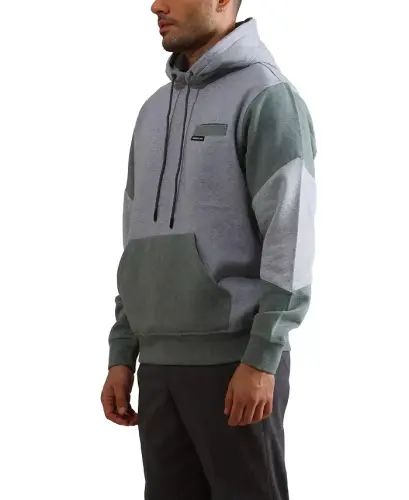 Drew Colorblock Hooded Sweatshirt for Men - Ash - MEMBERS ONLY (1)