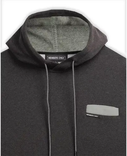 Drew Colorblock Hooded Sweatshirt for Men - Charcoal - 5