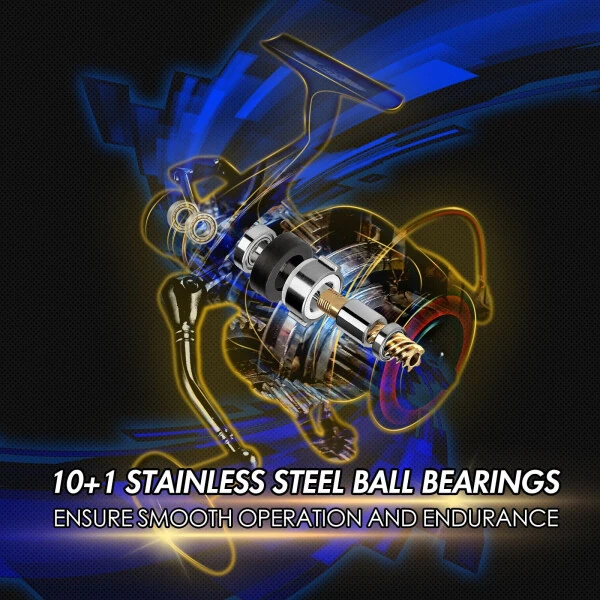Dr.Fish Hercules-II Baitfeeder Spinning Reel 3000-6000 Spare Spool Max 30Lb Carbon Fiber Drag Saltwater Freshwater Fishing Reel Live Liner Front Rear Drag - 5