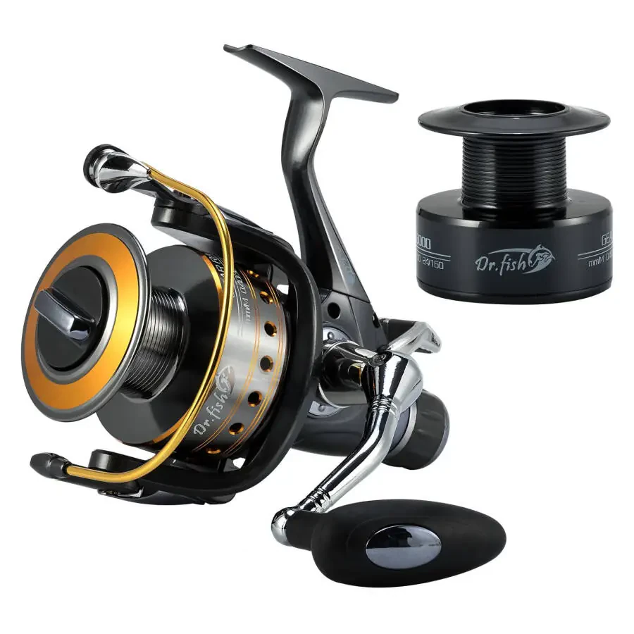 Dr.Fish Hercules-II Baitfeeder Spinning Reel 3000-6000 Spare Spool Max 30Lb Carbon Fiber Drag Saltwater Freshwater Fishing Reel Live Liner Front Rear Drag - 7