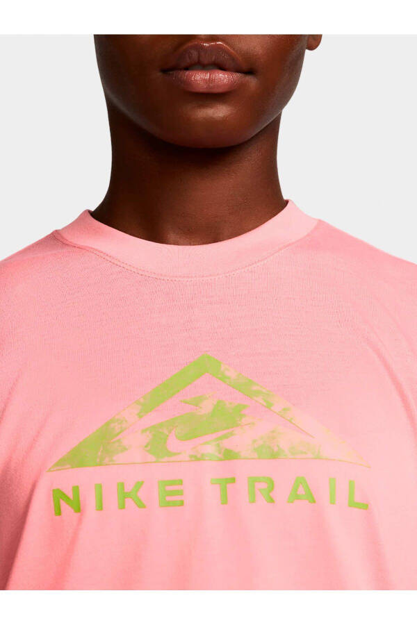 Dri-Fit Trail Kısa Kollu Oversize Pembe Kadın Tişörtü - 3