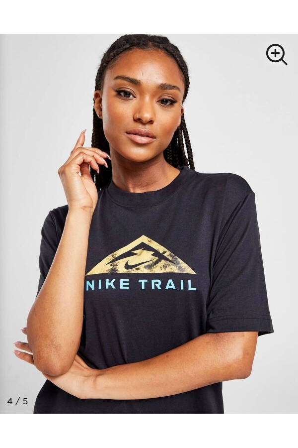 Dri-Fit Trail Short-Sleeve Oversize Black Women's T-shirt - 2