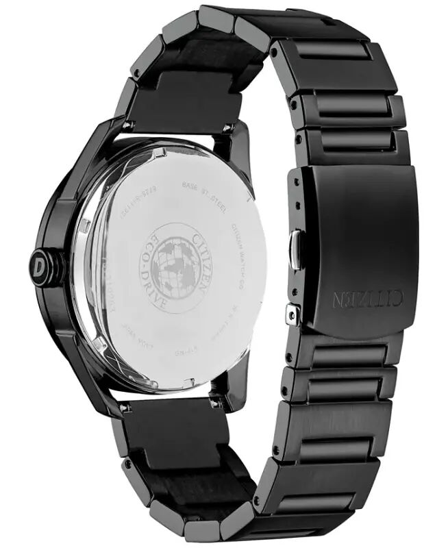 Drive from Citizen Eco-Drive Men's Black Stainless Steel Bracelet Watch 42mm-Black - 3