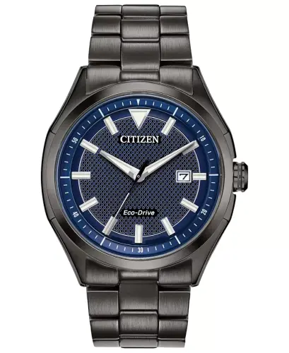 Drive From Citizen Eco-Drive Men's WDR Black Stainless Steel Bracelet Watch 41mm-Black - 1