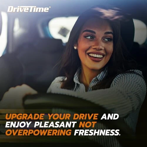 Drive Time Reusable 12V Plug-in Car Air Freshener – Power Fresh, Auto Shut-Off, Plug-In Convenience, No Batteries Needed – Includes 4 Scent Bars for Up to 30 Days of Freshness – Amber Vanilla - 6