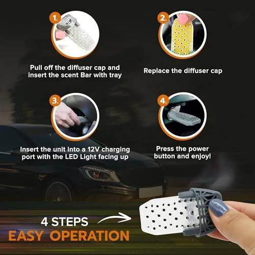 Drive Time Car Air Freshener Refill, Amber Vanilla Scent, 4 Bars in 1 Pack - 4