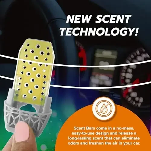 Drive Time Power Fresh 12 voltli avtomobilga ulanadigan havo tozalagichlar – Avtomobillar uchun hidli plitalar, aromatik tozalagichlar va avtomobilni yangilovchi hidlar – 6 ta uzoq muddatli plitalar bilan birga – ixcham o‘lcham - 4