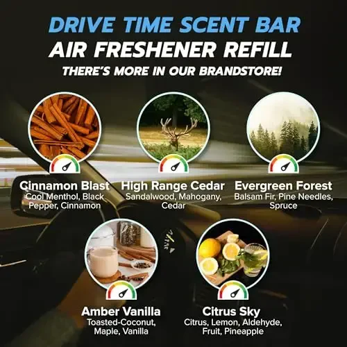 Drive Time Qayta Ishlatiladigan 12V Ulagichli Avtomobil Havo Tozalagichi – Power Fresh, Avtomatik O'chirish, Ulagichli Qulaylik, Batareya Kerak Emas – 30 Kungacha Yangilik Uchun 4 ta Xushbo'y Hidli Panelni O'z Ichiga Oladi – Speedway - 5