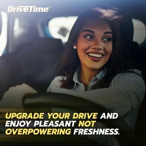 Drive Time Qayta ishlatiladigan 12V vilkali avtomobil havo tozalagichi – Power Fresh, Avtomatik oʻchirish, Vilkaga ulash qulayligi, Batareyalar kerak emas – 30 kungacha yangilik uchun 4 ta xushboʻy hidli panellar bilan birga – Citrus Sky - 6