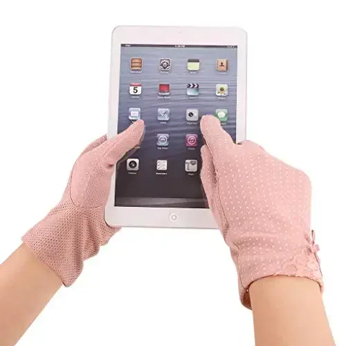 Driving Gloves for Men Women Cotton Non Slip Touchscreen UV Sun Protection Gloves for Cycling Motorcycle Camping - 2