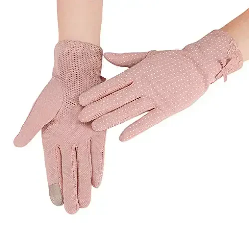Driving Gloves for Men Women Cotton Non Slip Touchscreen UV Sun Protection Gloves for Cycling Motorcycle Camping - 3
