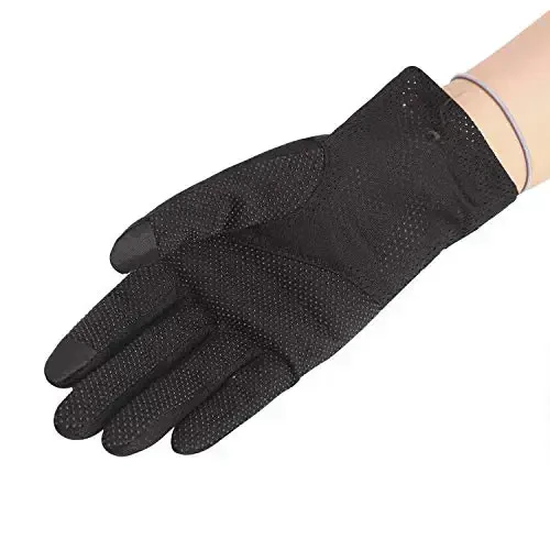 Driving Gloves for Men Women Cotton Non Slip Touchscreen UV Sun Protection Gloves for Cycling Motorcycle Camping - 2