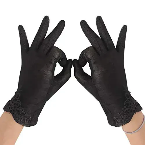 Driving Gloves for Men Women Cotton Non Slip Touchscreen UV Sun Protection Gloves for Cycling Motorcycle Camping - 4