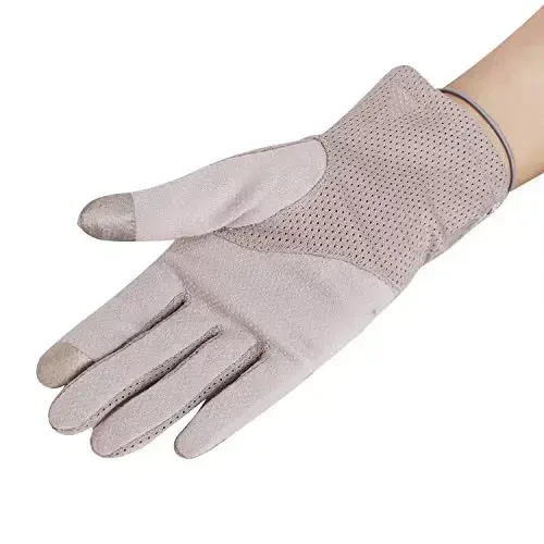 Driving Gloves for Men Women Cotton Non Slip Touchscreen UV Sun Protection Gloves for Cycling Motorcycle Camping - 2