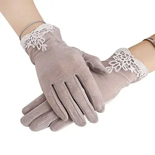 Driving Gloves for Men Women Cotton Non Slip Touchscreen UV Sun Protection Gloves for Cycling Motorcycle Camping - 5