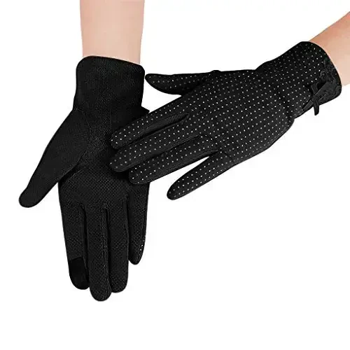 Driving Gloves for Men Women Cotton Non Slip Touchscreen UV Sun Protection Gloves for Cycling Motorcycle Camping - 3