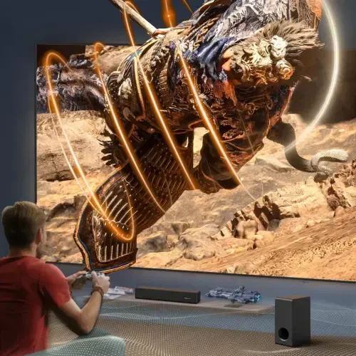 DR.J Профессиональная звуковая панель для телевизора, 200 Вт Dolby Atmos Саундбар с сабвуфером, 2.1 CH 3D Окружающий домашний аудио динамик для телевизора с дистанционным управлением, Bluetooth 5.3/HDMI-ARC/AUX/Opt - 8