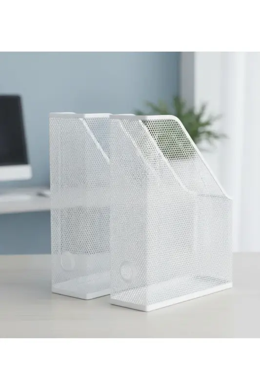Drönjöns 2-Piece Set Mesh Steel File Holder Magazine Rack Document Shelf Box Folder - IKEA