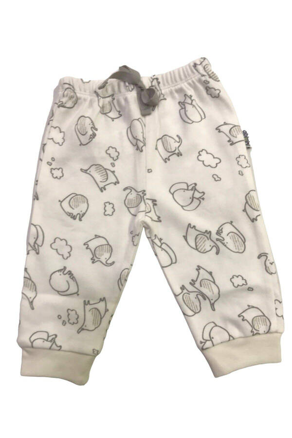 Drop Crotch Pants Cotton Ecru Elephant - 4