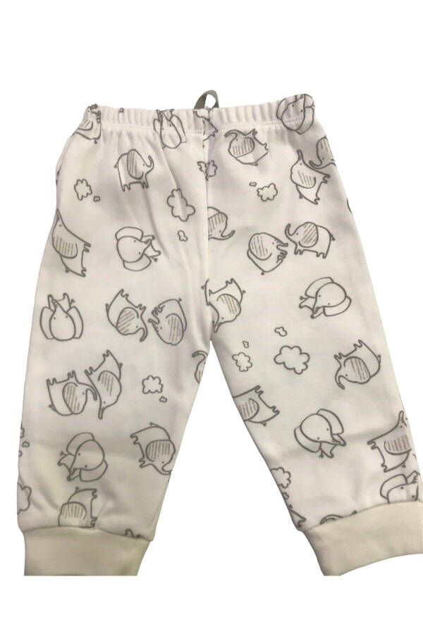 Drop Crotch Pants Cotton Ecru Elephant - 1