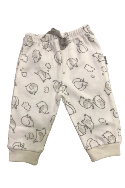 Drop Crotch Pants Cotton Ecru Elephant - 2