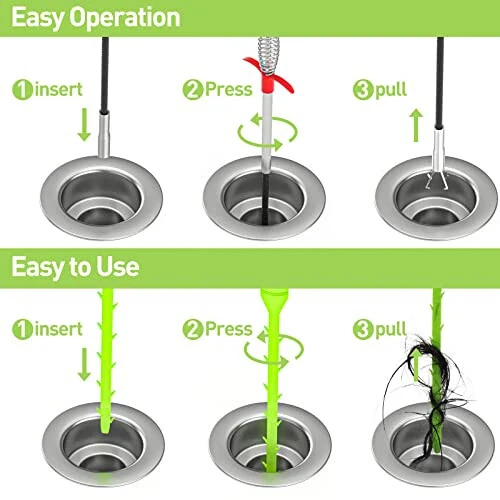 DR.PEN Flexible Grabber Claw Pick Up Reacher Tool (Drain Clog Remove Tool), With 4 Claws Bendable Hose Pickup Reaching Assist Tool for Litter Pick, Home and Kitchen Sink, Drains, Toilet (35.4 inch) - 4