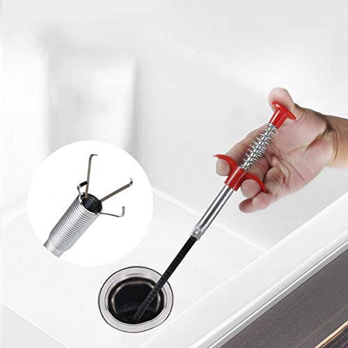 DR.PEN Flexible Grabber Claw Pick Up Reacher Tool (Drain Clog Remove Tool), With 4 Claws Bendable Hose Pickup Reaching Assist Tool for Litter Pick, Home and Kitchen Sink, Drains, Toilet (35.4 inch) - MODAZONE