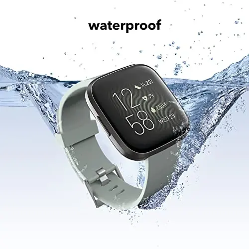 Dr.Sept 2 ta suvga chidamli tasma, Fitbit Versa 2 ayollar va erkaklar uchun, Fitbit Versa 2/Versa Lite/Versa SE uchun klassik yumshoq sport zaxira bilakuzuklari (qora/kulrang, kichik 5.5''-7.1'') - 2 (1)