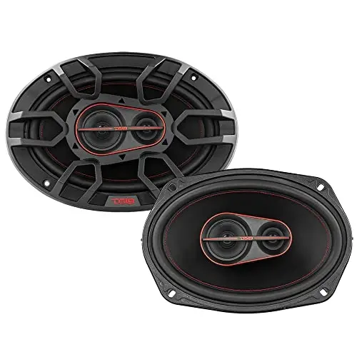 DS18 G6.9Xi GEN-X 6x9 3-Way Coaxial Speakers 180 Watts 4-OModazone with Mylar Dome Tweeters - Grill Included - Full Range Speaker Great for Car Stereo Sound System - Pair - 4