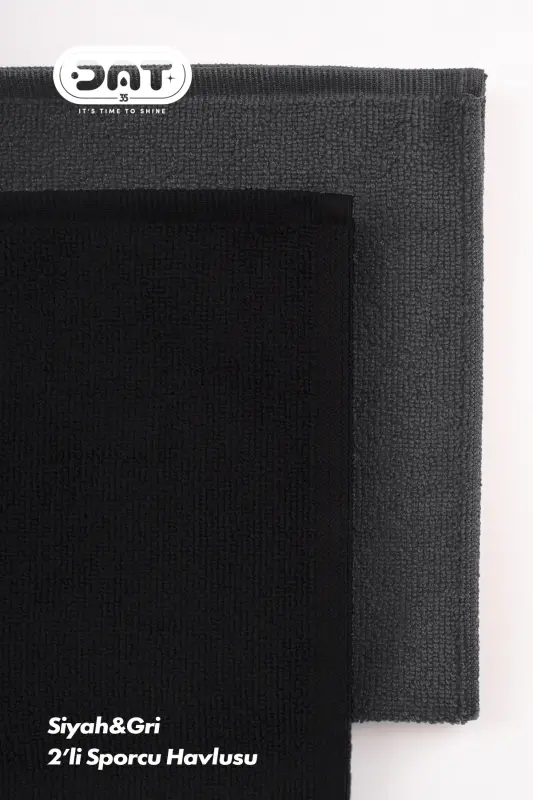 Dual Athlete Towel Set Microfiber Gym Fitness Plates Boxing Tennis Antibacterial Sports Towel 48x90cm-Black - 5