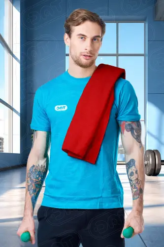 Dual Athlete Towel Set Microfiber Gym Plates Fitness Boxing Tennis Antibacterial Sports Towel 48x90cm-Red - 4