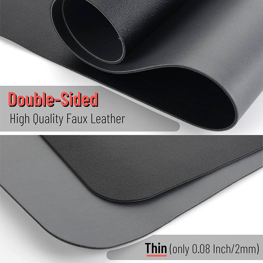 Dual-Sided, Leather Desk Pad, Desk Mouse Pad, 23.6