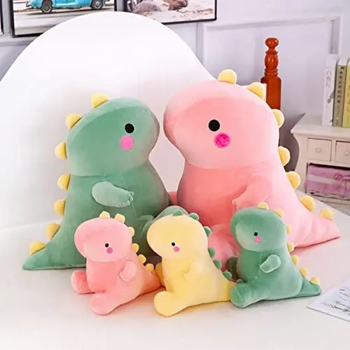 DUANMUL Cute Dinosaur Plush Toys, Fat Dinosaur Stuffed Animals Toys Dolls, Dinosaur Plush Toy Soft Stuffed Animal Dino Plushies Doll Cute Birthday Gifts for Kids Girls Boys (Green,23in) - 6