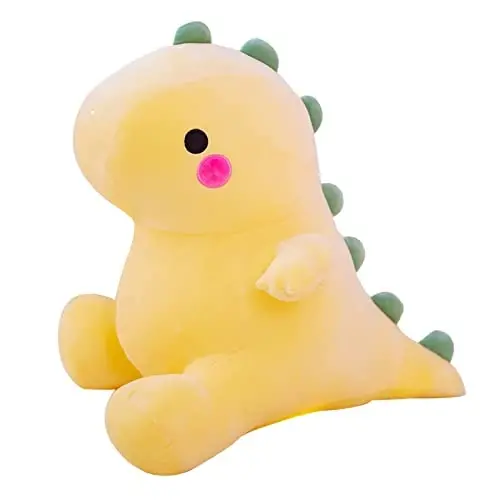 DUANMUL Cute Dinosaur Plush Toys Fat Dinosaur Stuffed Animals Toys Dolls Dinosaur Plush Toy Soft Stuffed Animal Dino Plushies Doll Cute Birthday Gifts for Kids Girls Boys (Yellow,19in) 