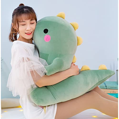 DUANMUL Cute Fat Dinosaur Plush Toys, Soft Stuffed Animals Toys Dolls, Dino Plushies, Cute Birthday Gifts for Kids Girls Boys (Green, 8in) 