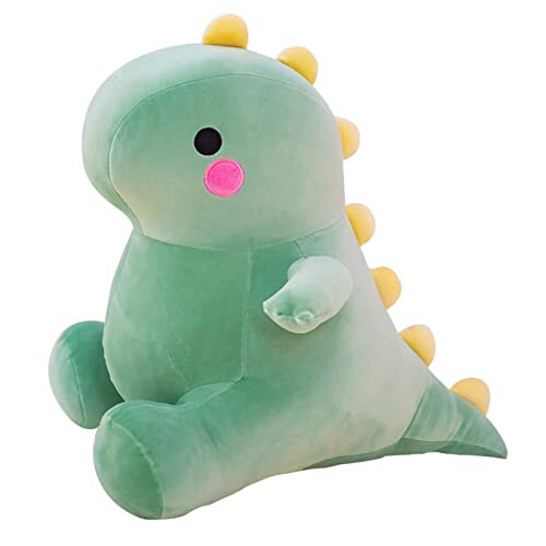 DUANMUL Cute Fat Dinosaur Plush Toys, Soft Stuffed Animals Toys Dolls, Dino Plushies, Cute Birthday Gifts for Kids Girls Boys (Green, 8in) - 3