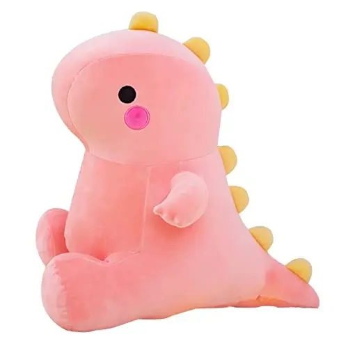 DUANMUL Cute Dinosaur Plush Toys, Fat Dinosaur Stuffed Animals Toys Dolls, Dinosaur Plush Toy Soft Stuffed Animal Dino Plushies Doll Cute Birthday Gifts for Kids Girls Boys (Pink,13in) - 1