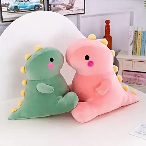 DUANMUL Cute Dinosaur Plush Toys, Fat Dinosaur Soft Stuffed Animals Toys Dolls, Dino Plushies Doll Cute Birthday Gifts for Kids Girls Boys (Pink,8in) - 6