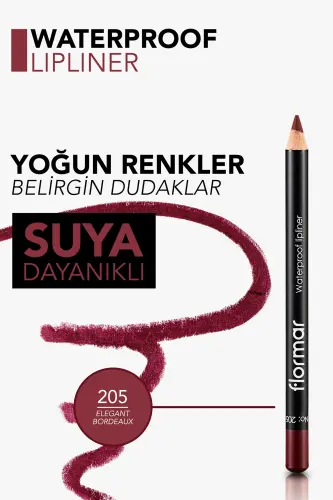 Dudak Kalemi - Waterproof Lipliner 205 Elegant Bordeaux 8690604111053 - 205 ELEGANT BORDEAUX - 6