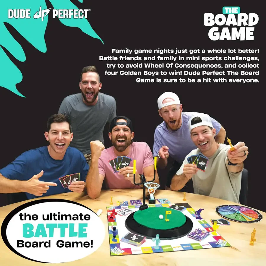 Dude Perfect The Board Game, for Kids Who Love Sports and Competitive Challenges, Perfect for Family and Friend Game Night, 2-5 Players, Ages 4+ - 2