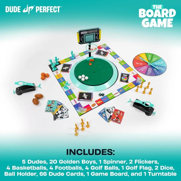 Dude Perfect The Board Game, for Kids Who Love Sports and Competitive Challenges, Perfect for Family and Friend Game Night, 2-5 Players, Ages 4+ - 4